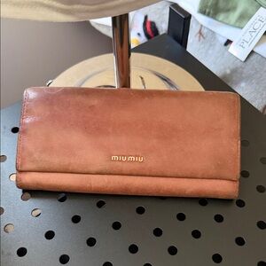 Miu Miu Rose Leather Wallet
